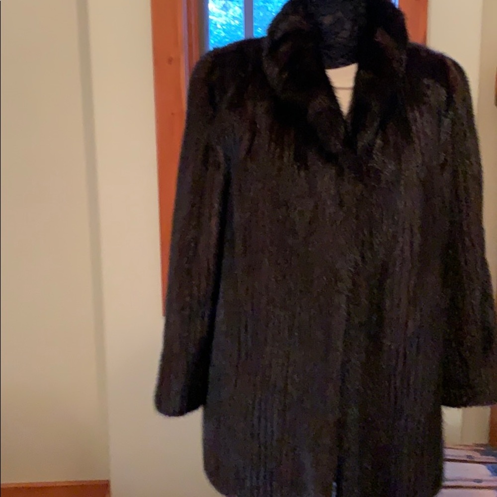 Sheared mink coat
